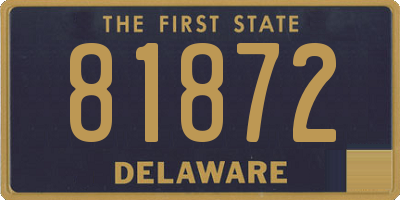 DE license plate 81872