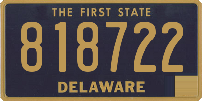 DE license plate 818722