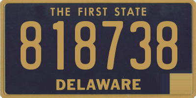 DE license plate 818738