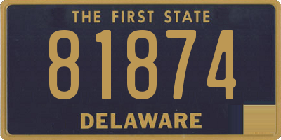 DE license plate 81874