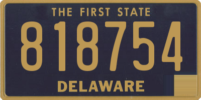 DE license plate 818754