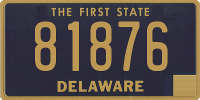 DE license plate 81876