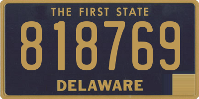 DE license plate 818769