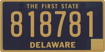 DE license plate 818781