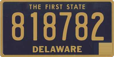 DE license plate 818782