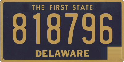 DE license plate 818796
