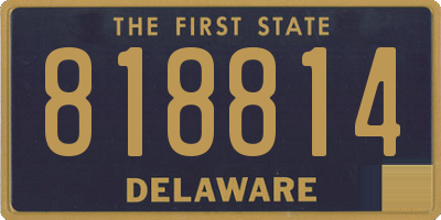 DE license plate 818814