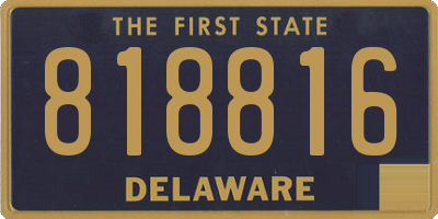 DE license plate 818816