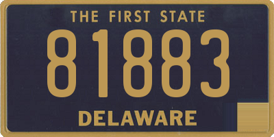 DE license plate 81883