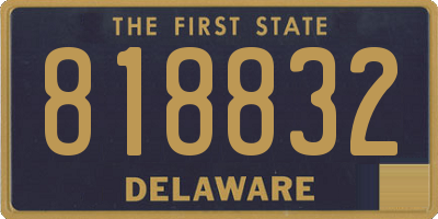 DE license plate 818832