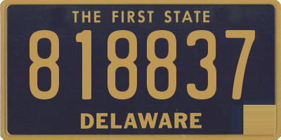 DE license plate 818837