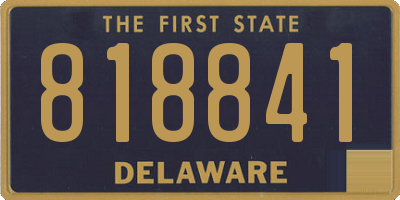 DE license plate 818841