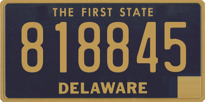DE license plate 818845