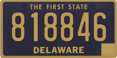 DE license plate 818846