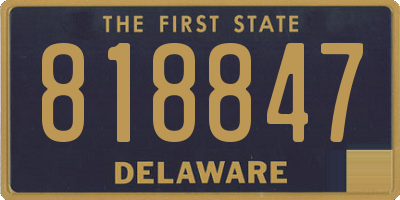 DE license plate 818847