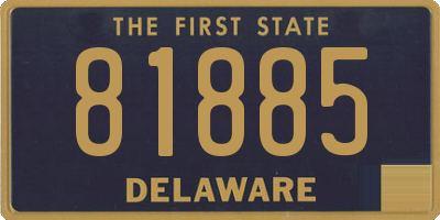 DE license plate 81885