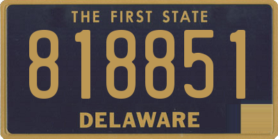 DE license plate 818851