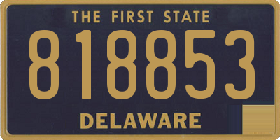 DE license plate 818853