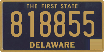 DE license plate 818855