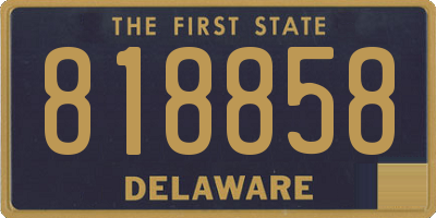 DE license plate 818858