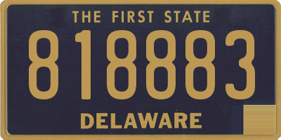 DE license plate 818883