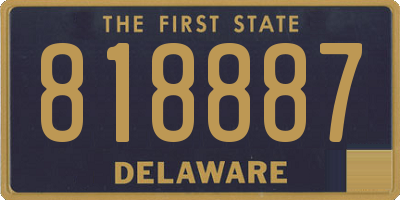 DE license plate 818887