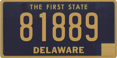 DE license plate 81889