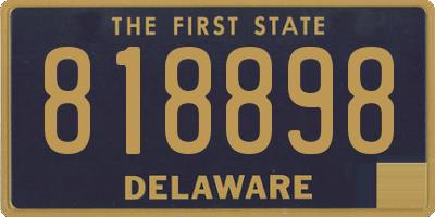 DE license plate 818898