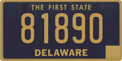 DE license plate 81890