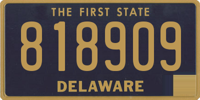 DE license plate 818909