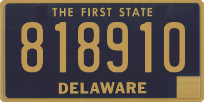 DE license plate 818910