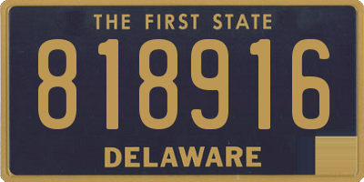 DE license plate 818916