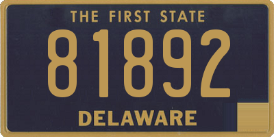 DE license plate 81892