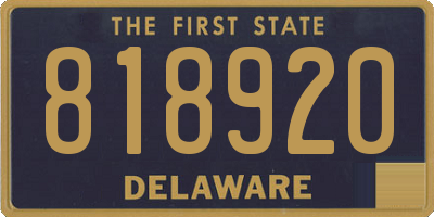 DE license plate 818920