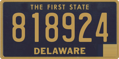 DE license plate 818924