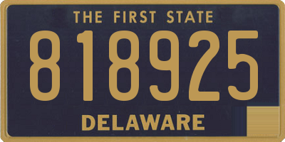 DE license plate 818925