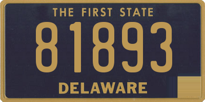 DE license plate 81893