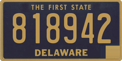 DE license plate 818942