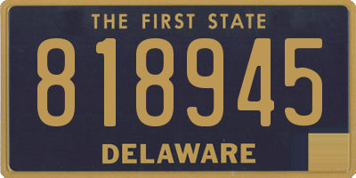DE license plate 818945