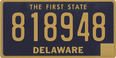 DE license plate 818948