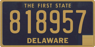 DE license plate 818957