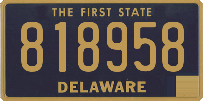 DE license plate 818958