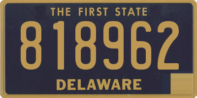 DE license plate 818962
