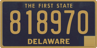 DE license plate 818970