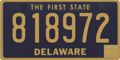 DE license plate 818972