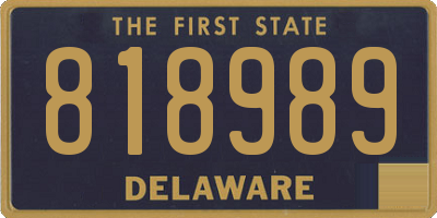DE license plate 818989