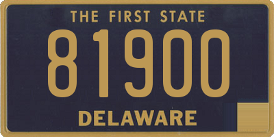 DE license plate 81900