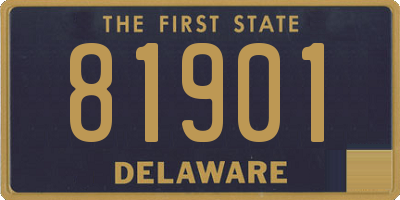 DE license plate 81901