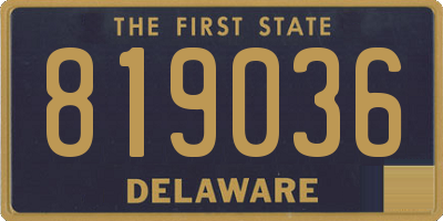 DE license plate 819036