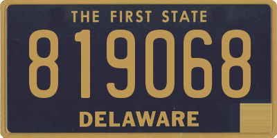 DE license plate 819068